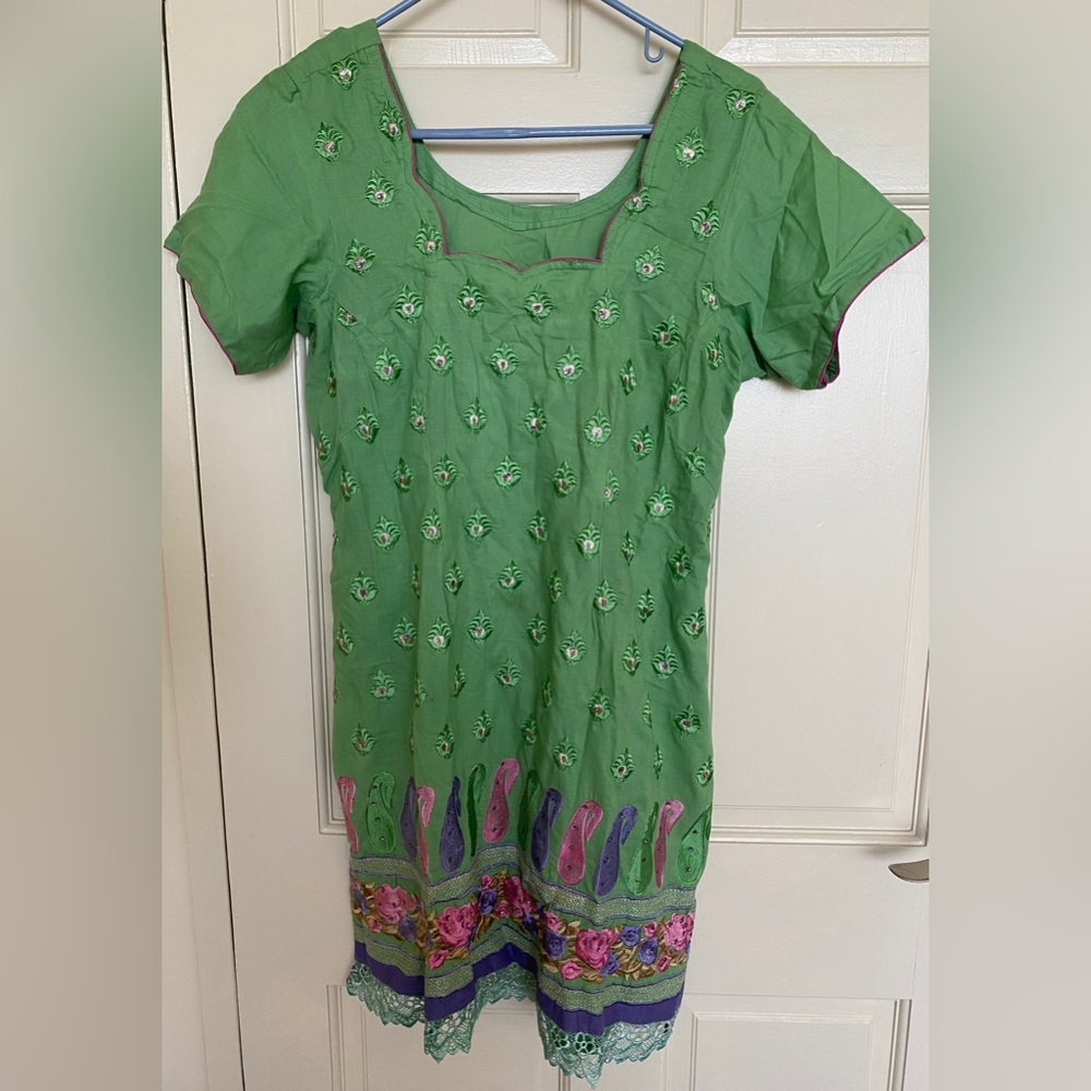Green Indian Top Kameez
